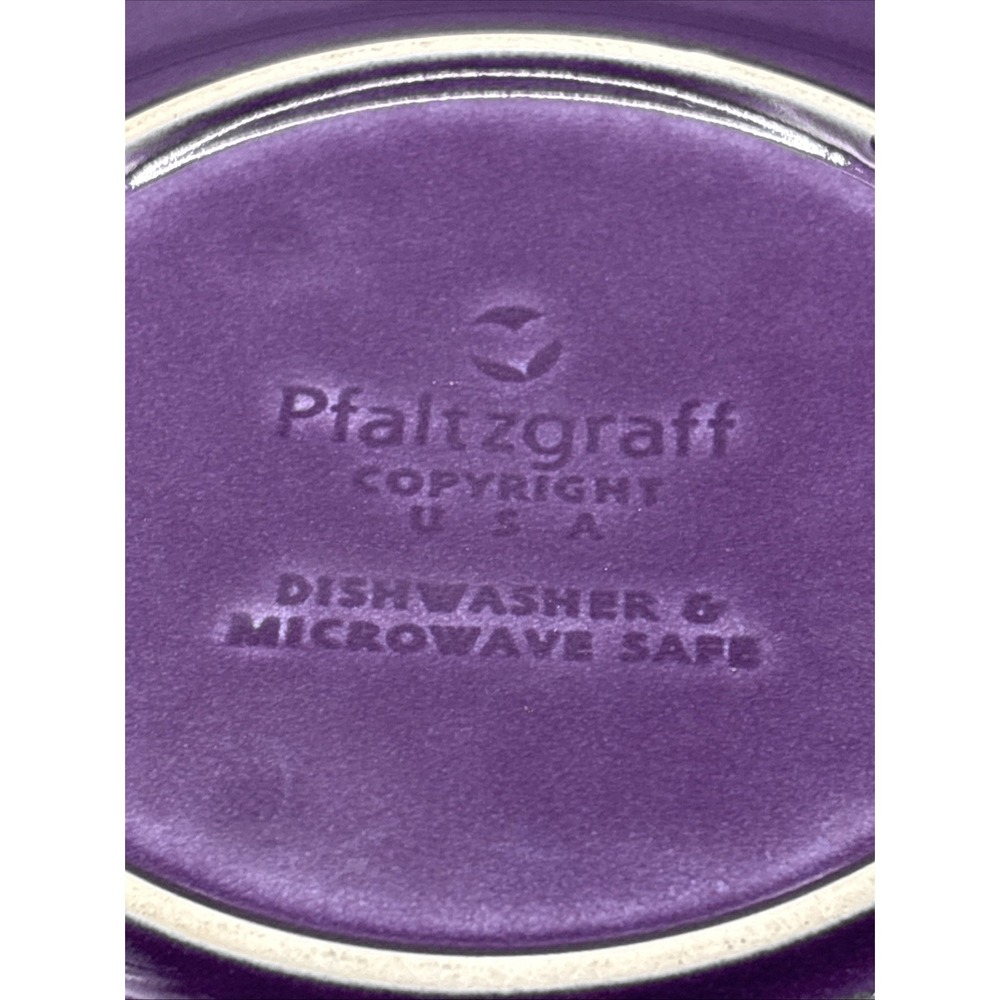 Vintage Pfaltzgraff Merlot Buffet Plate 9" Purple Sculpted Grape Leaves USA - Picture 3 of 4